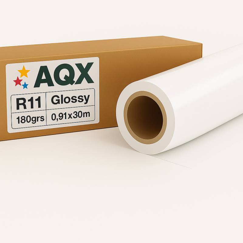 Rollo Fotografico Glossy Brillante 180gr 0,91x30 mts AQX R11