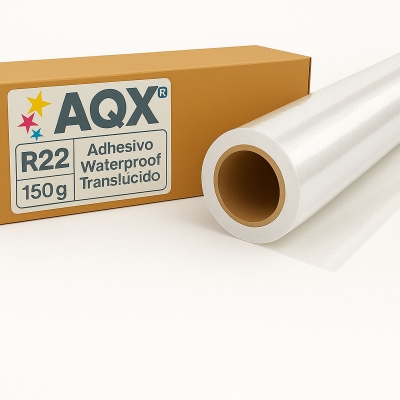 Rollo Fotografico Traslucido Autoadhesivo A prueba de Agua 0,33x10 mts AQX R22
