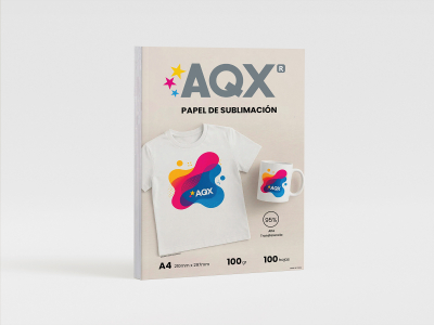 Papel de sublimacion A4 100grs por 100 Hojas AQX SUB