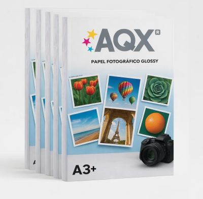 Combo Papel Fotografico Glossy Brillante A3+ 230grs por 250 Hojas AQX F86x5