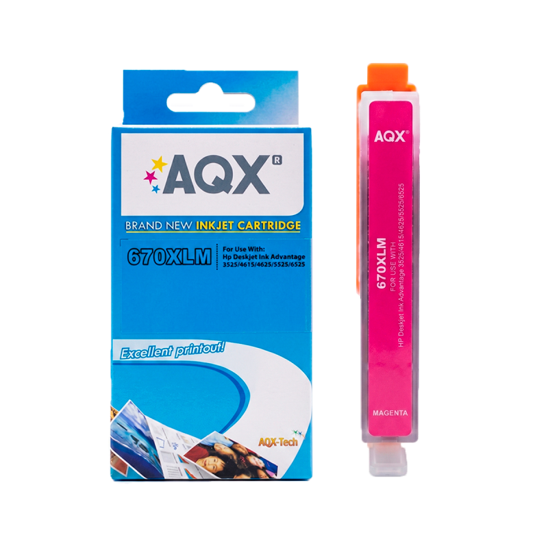 Cartucho Alternativo AQX-TECH 670 Magenta Para HP