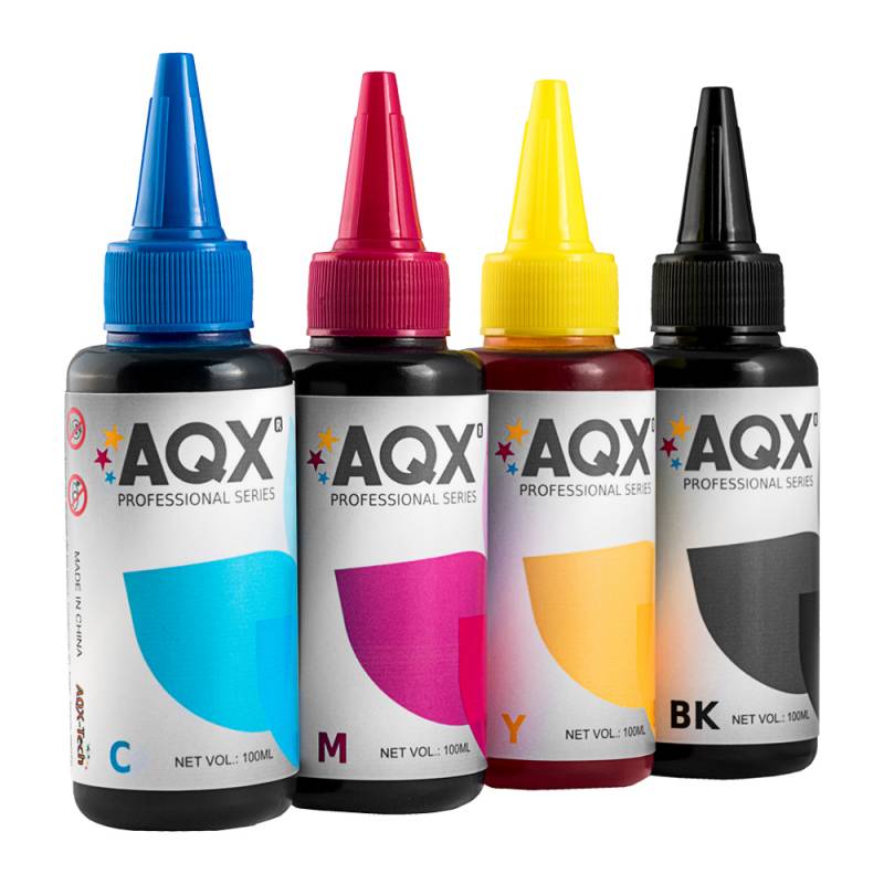 Combo Tinta Fotografica AQX Para Epson Inkjet 400ml (100ml de c/color)