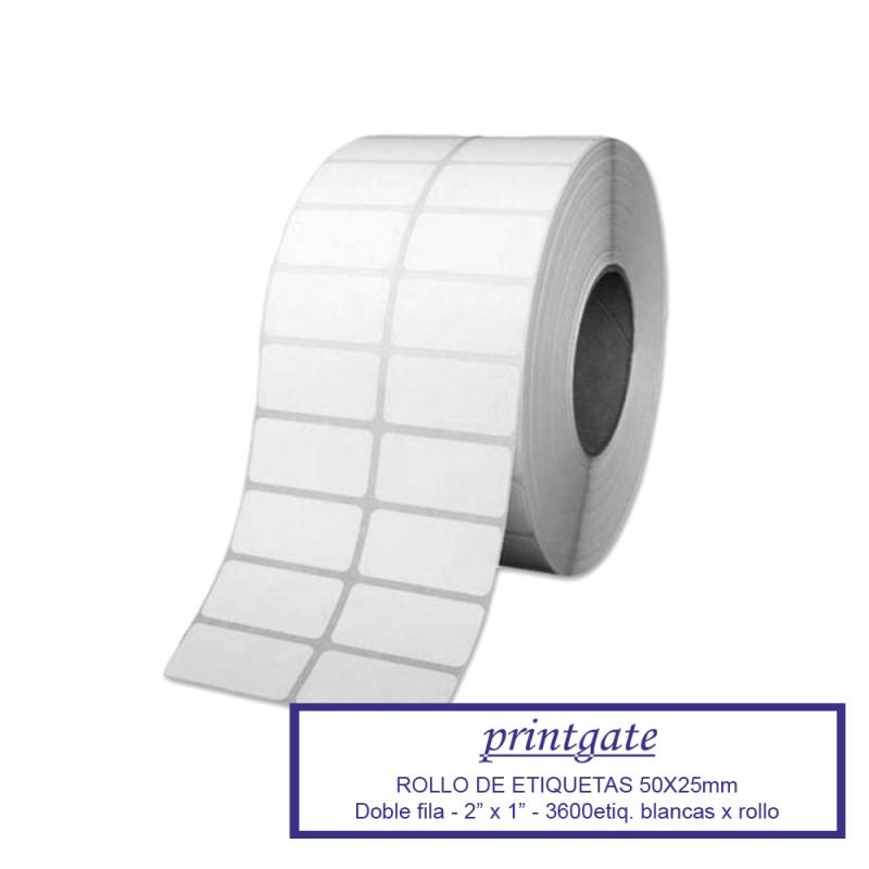 Rollo de Etiquetas Termicas 50x25