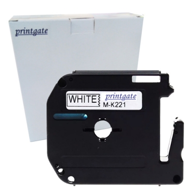 Cinta Rotuladora Printgate MK221 Negro s/ Blanco 9mm x 8m P/ Brother