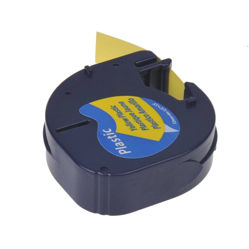 Cinta Rotuladora Printgate 91332 Negro s/ Amarillo 12mm x 4m P/ Dymo